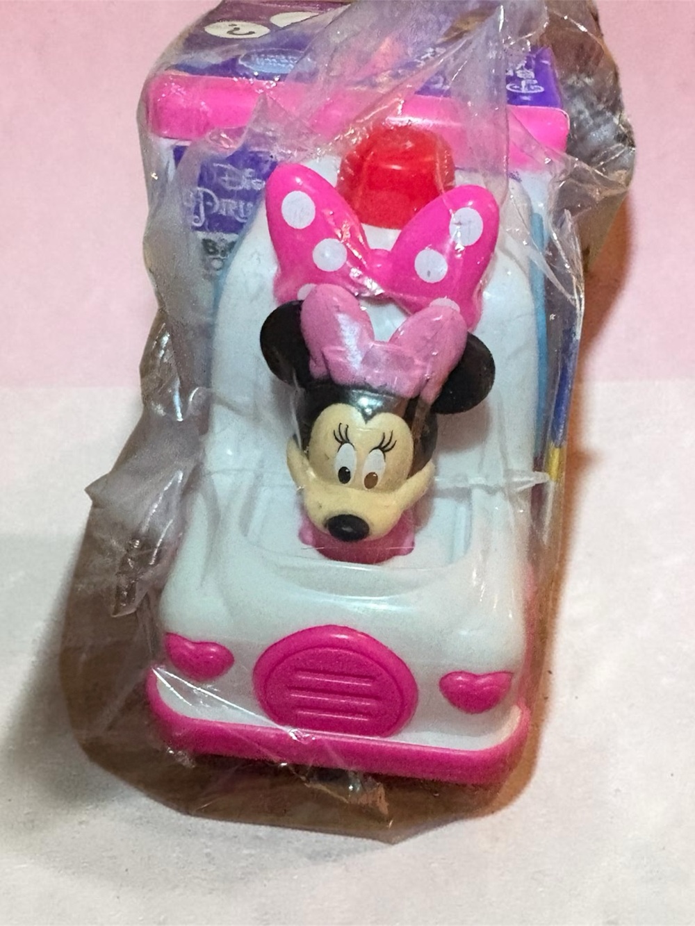 Disney Minnie Mouse White and Pink Toy Car with Bow and Disney Princess Surprise